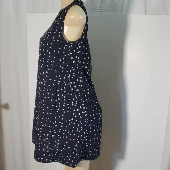 Eileen Fisher 100% Organic Cotton Dot Print Dress Black and White Size M - Picture 5 of 12